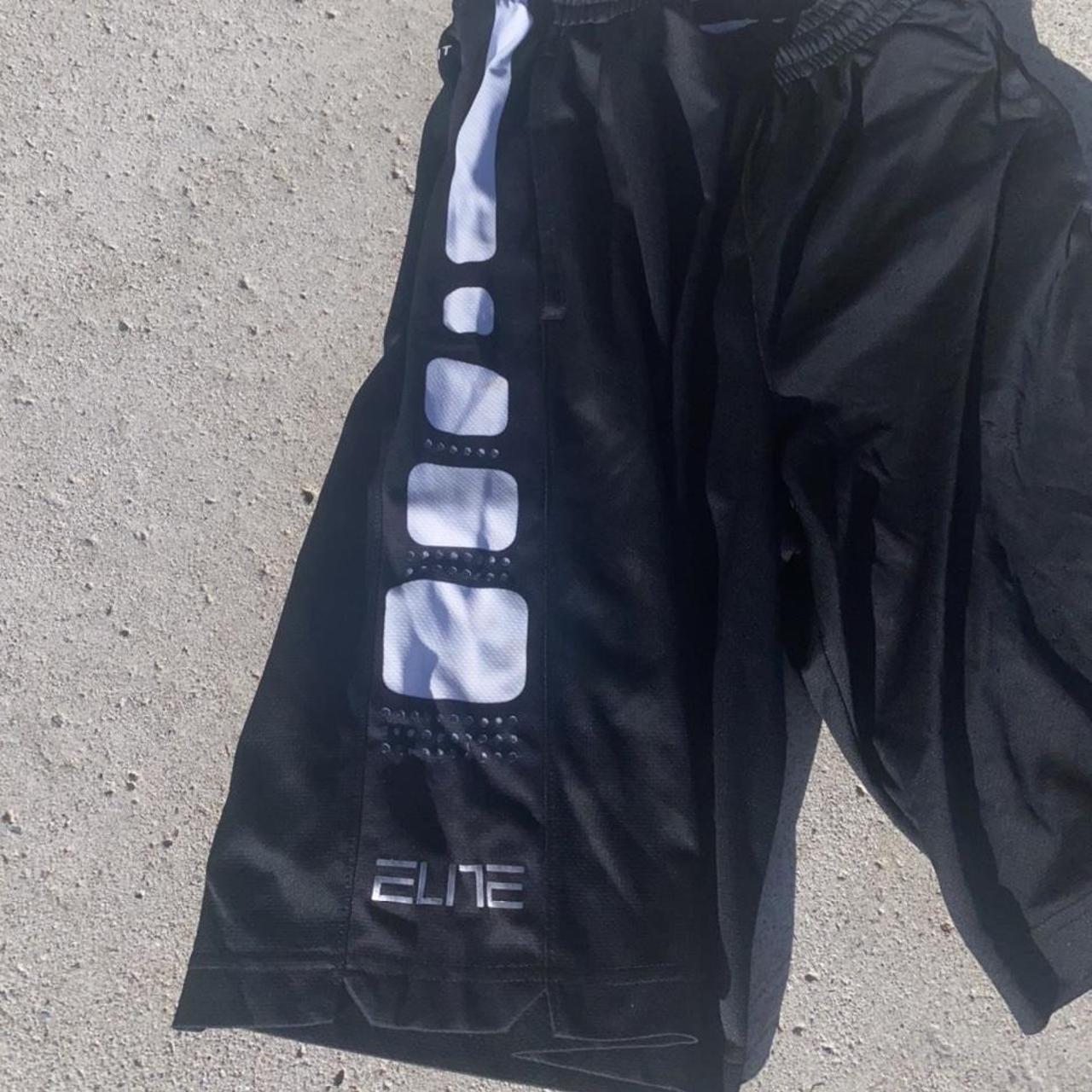Black and White Nike Elite shorts Worn, 9/10... Depop