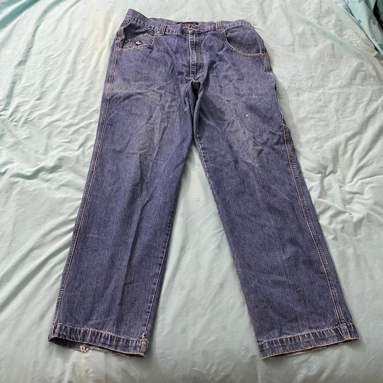 Vintage Karl Kani Baggy Denim Jeans Medium Wash Size... - Depop