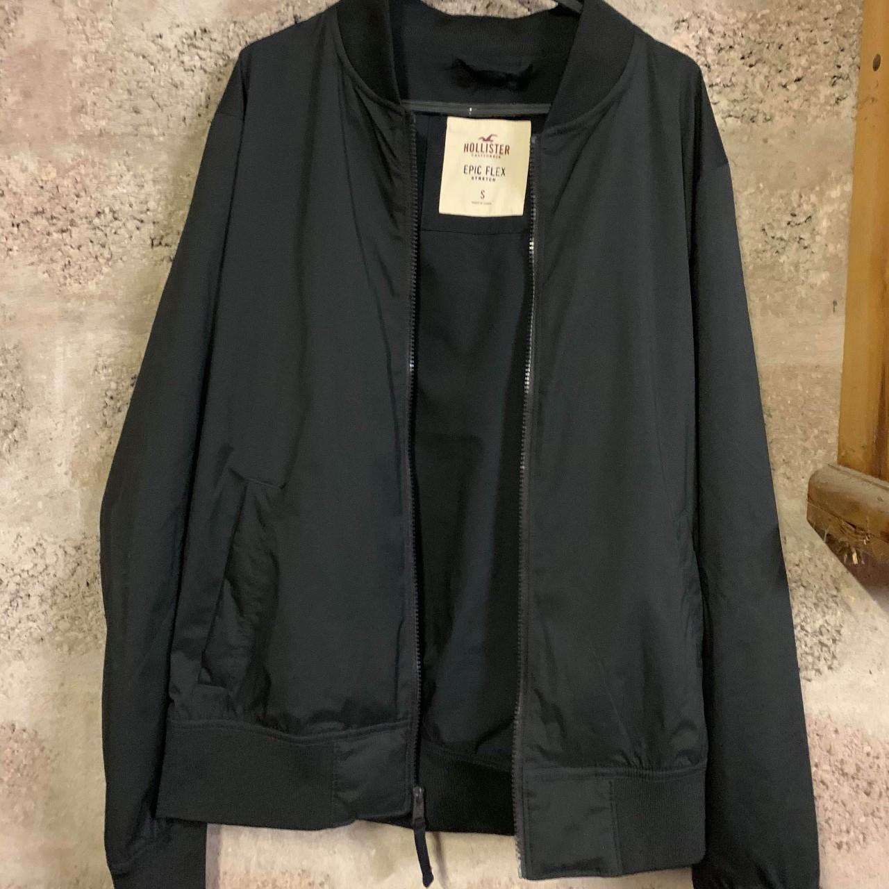 Hollister black bomber outlet jacket