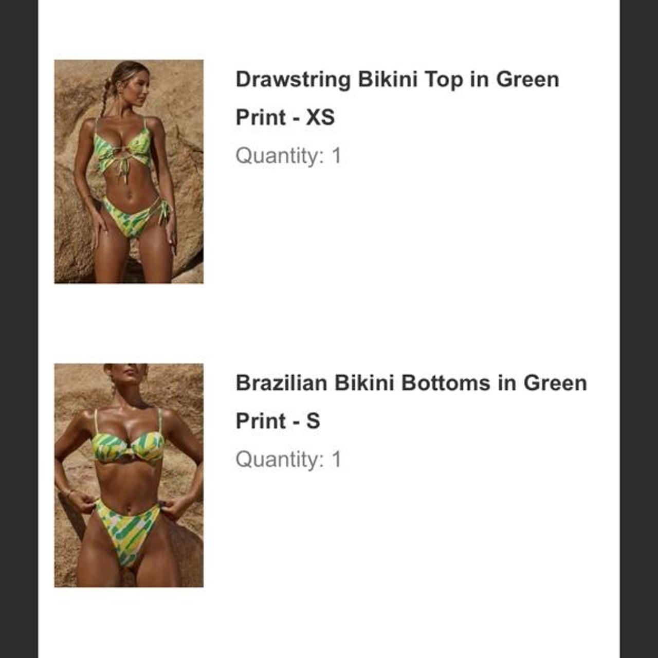 Oh Polly Neena Bikini Top And Bottom Set In Green Depop