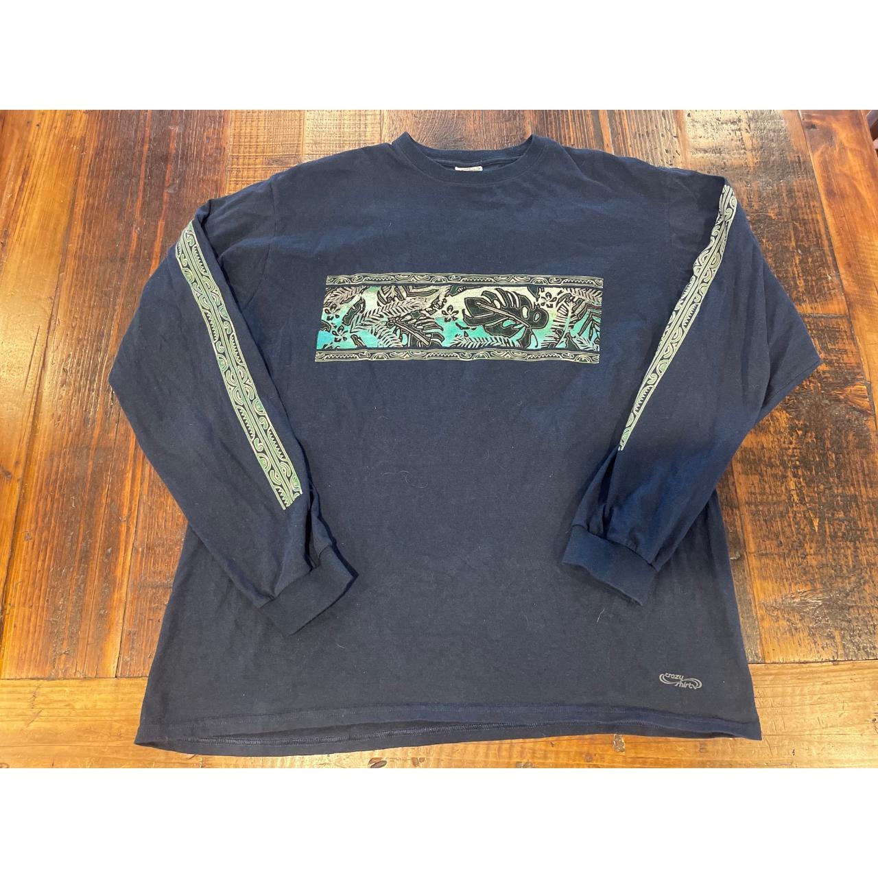 Vintage Crazy T Shirts Hawaii Long Sleeve Size... Depop