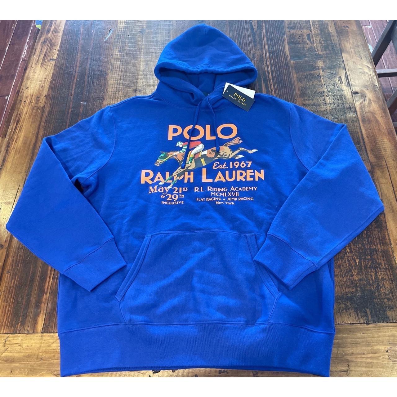 NWT Polo Ralph Lauren BLUE EQUESTRIAN RIDING ACADEMY... - Depop