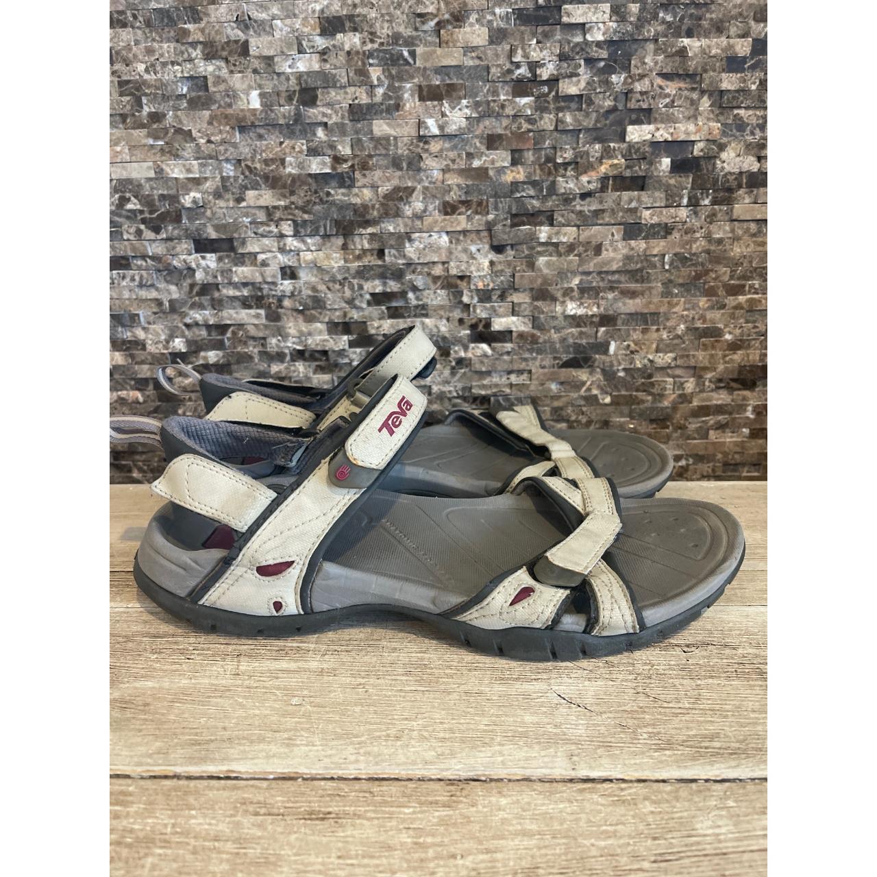 Teva 4293 Numa Womens 10 Gray Ankle Strap Anatomic Depop