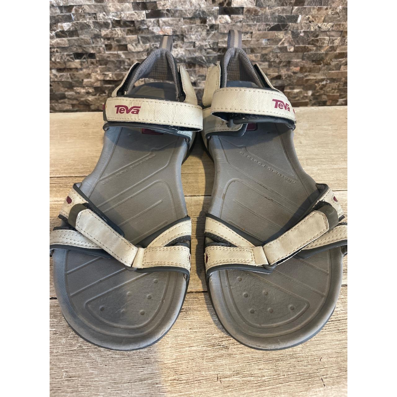 Teva 4293 Numa Womens 10 Gray Ankle Strap Anatomic Depop