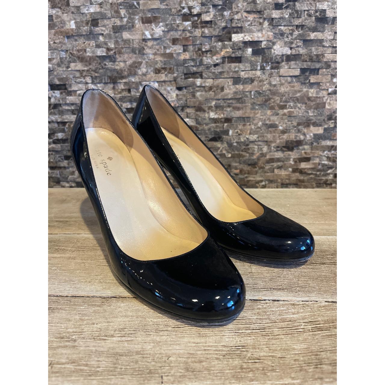 Kate Spade New York Black Patent Leather Heels Pumps Depop