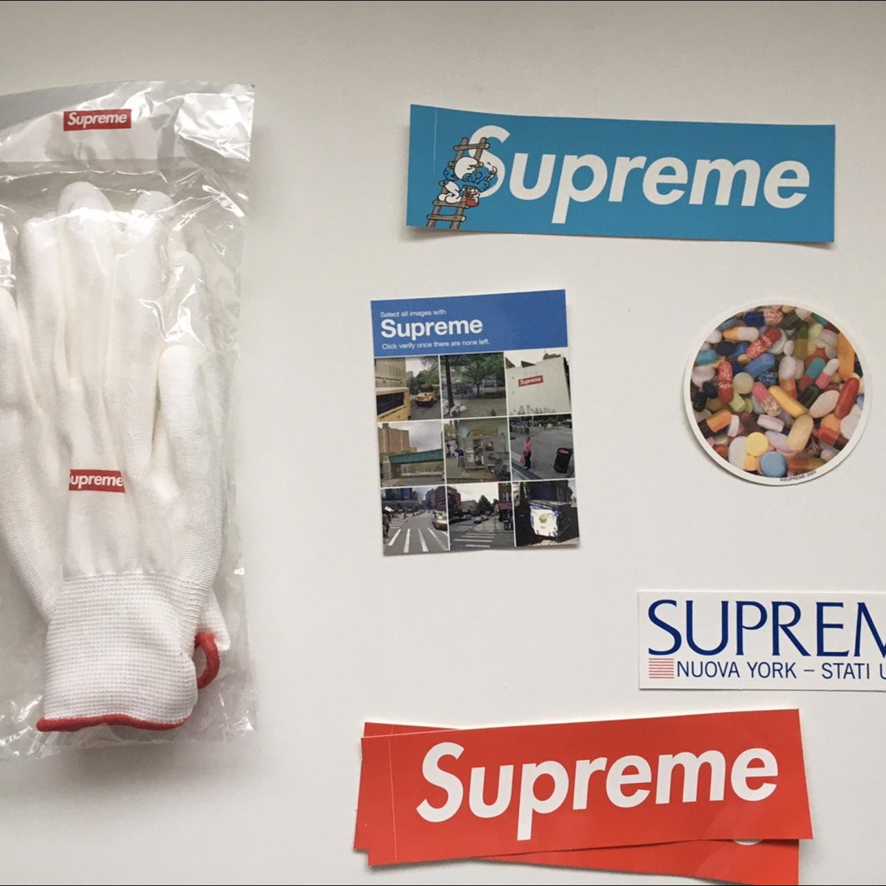 blue supreme smurf sticker