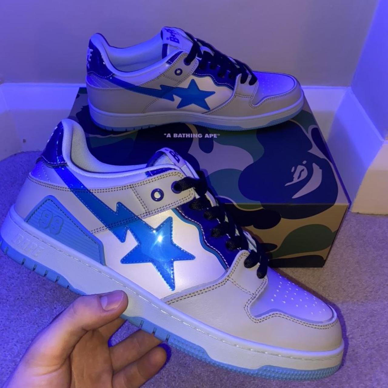 see through bape shoes