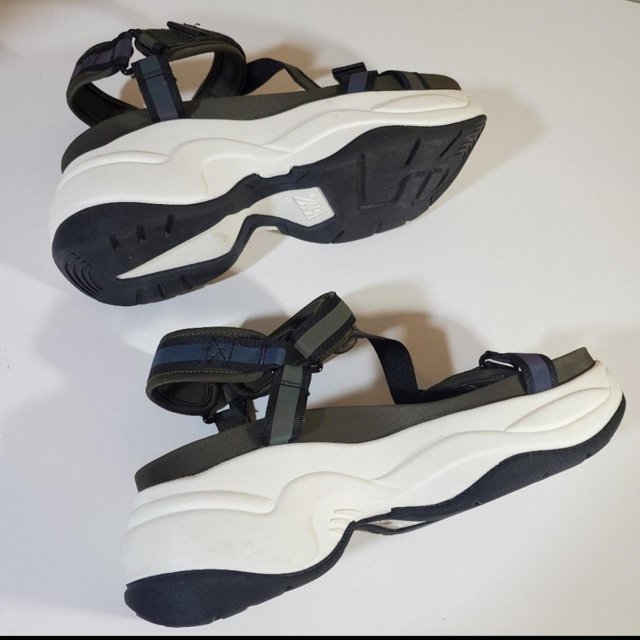 Zara Chunky sole flat sports sandal size 41 Depop