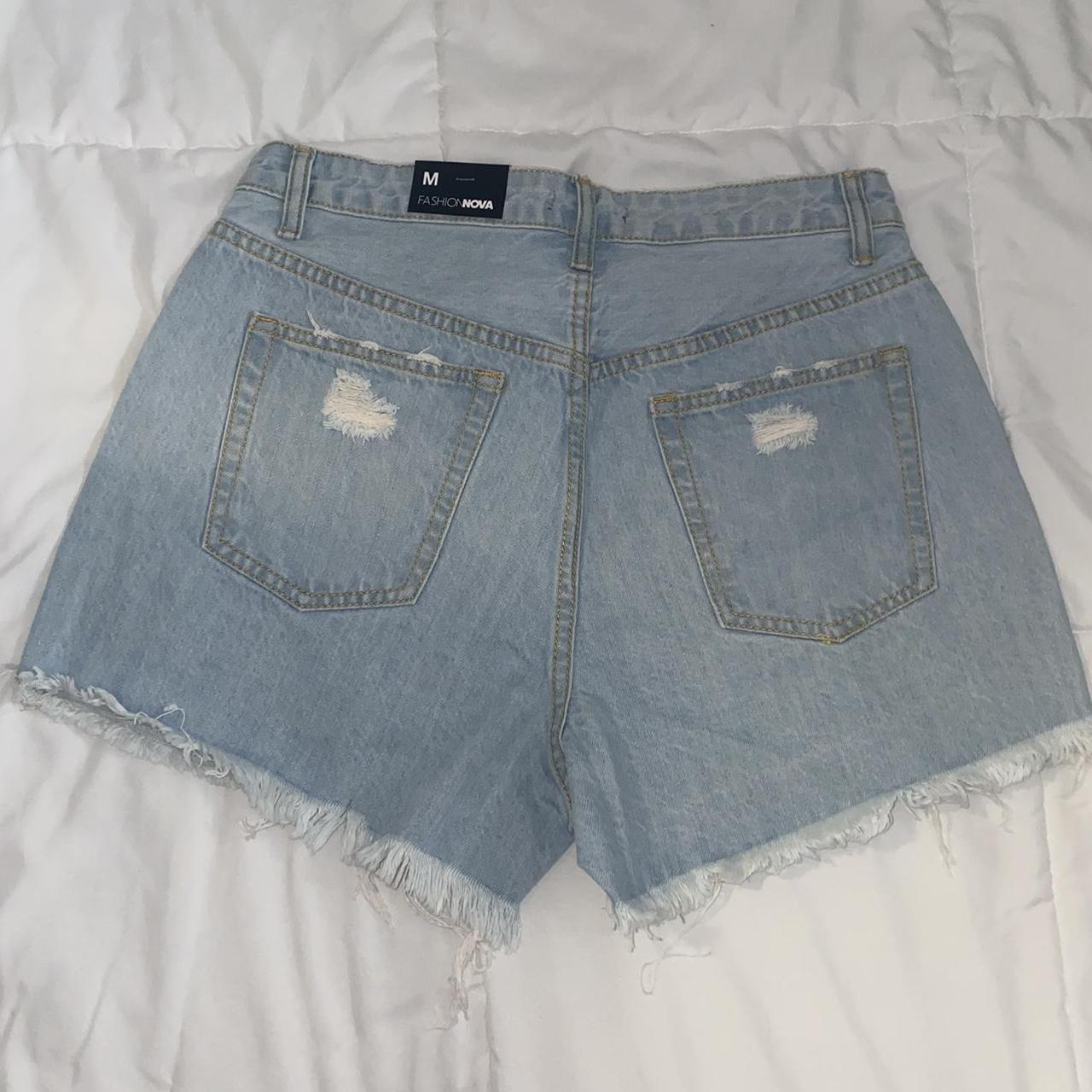 light wash denim shorts ♡ high waisted ♡ 5... - Depop