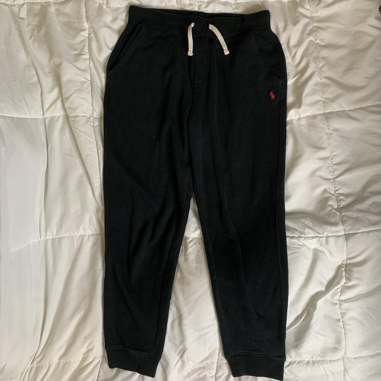 Polo Ralph Lauren Women's Black and Red Joggers-tracksuits | Depop