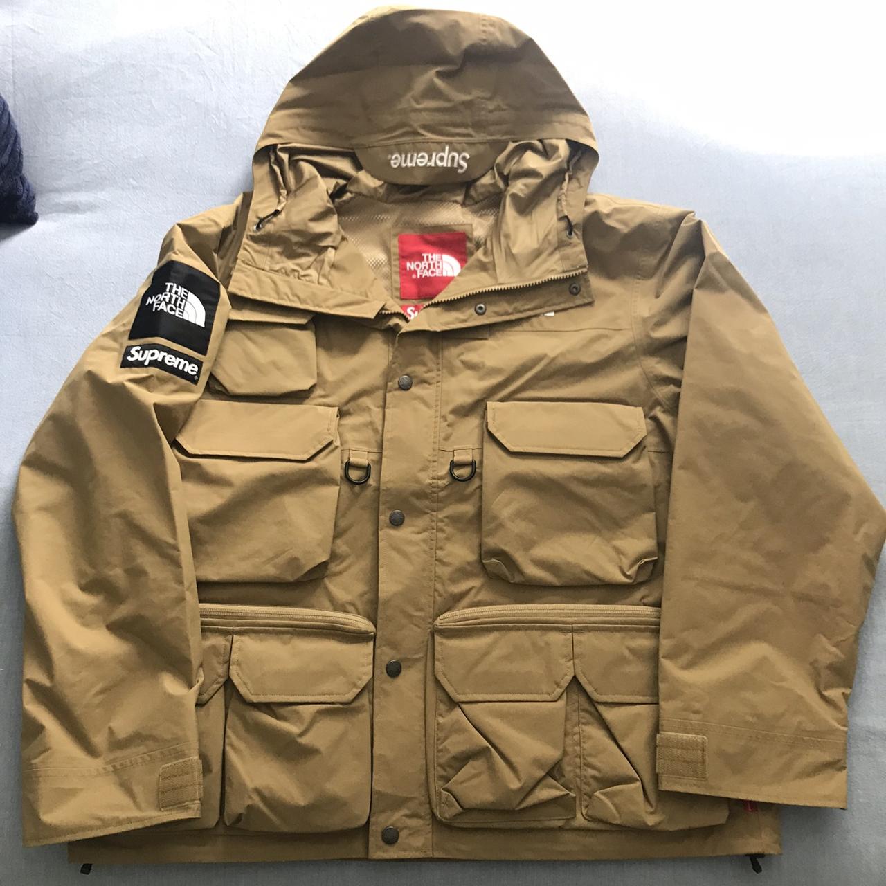 North face clearance supreme jacket gold