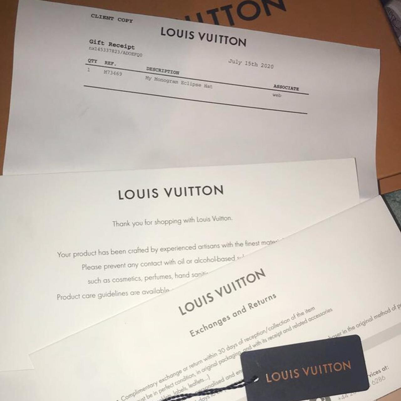 Louis Vuitton Monogram My Monogram Eclipse Hat, Grey, * Inventory Confirmation Required