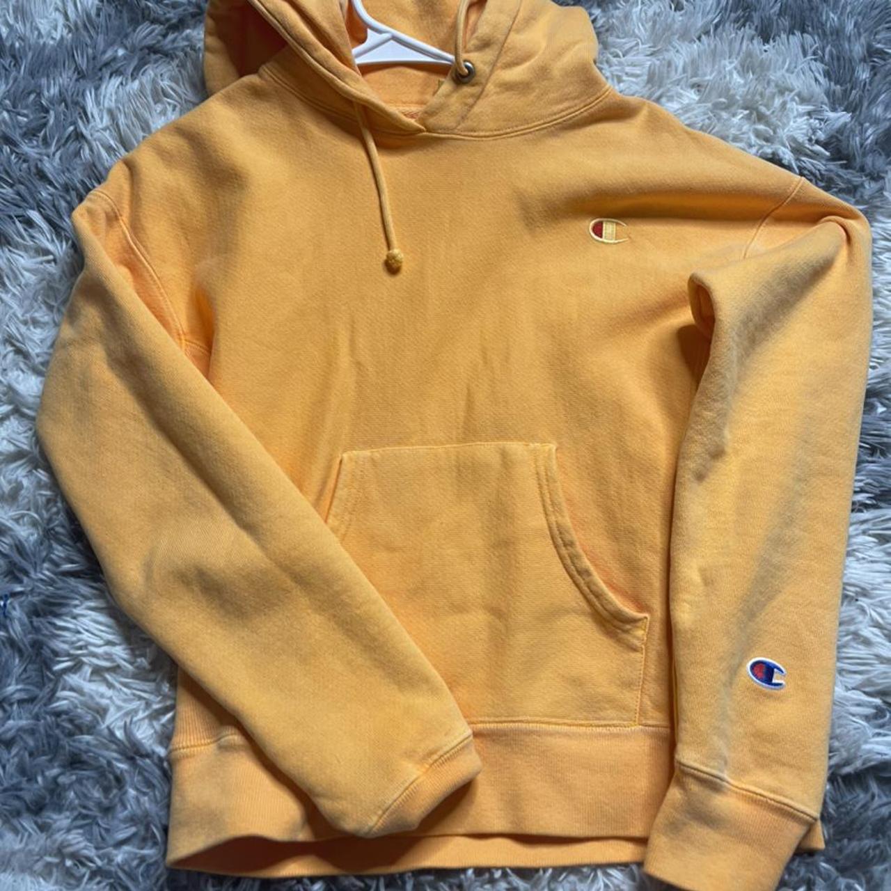 Light orange Champion Hoodie Super cute and... - Depop