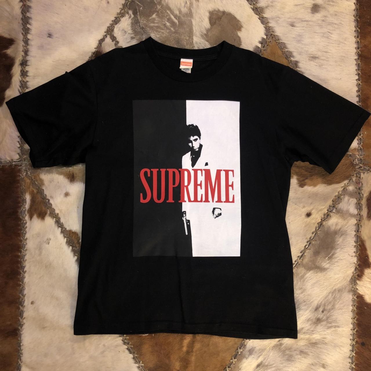Al Pacino Supreme Scarface Tee Black Scarface Always Tell