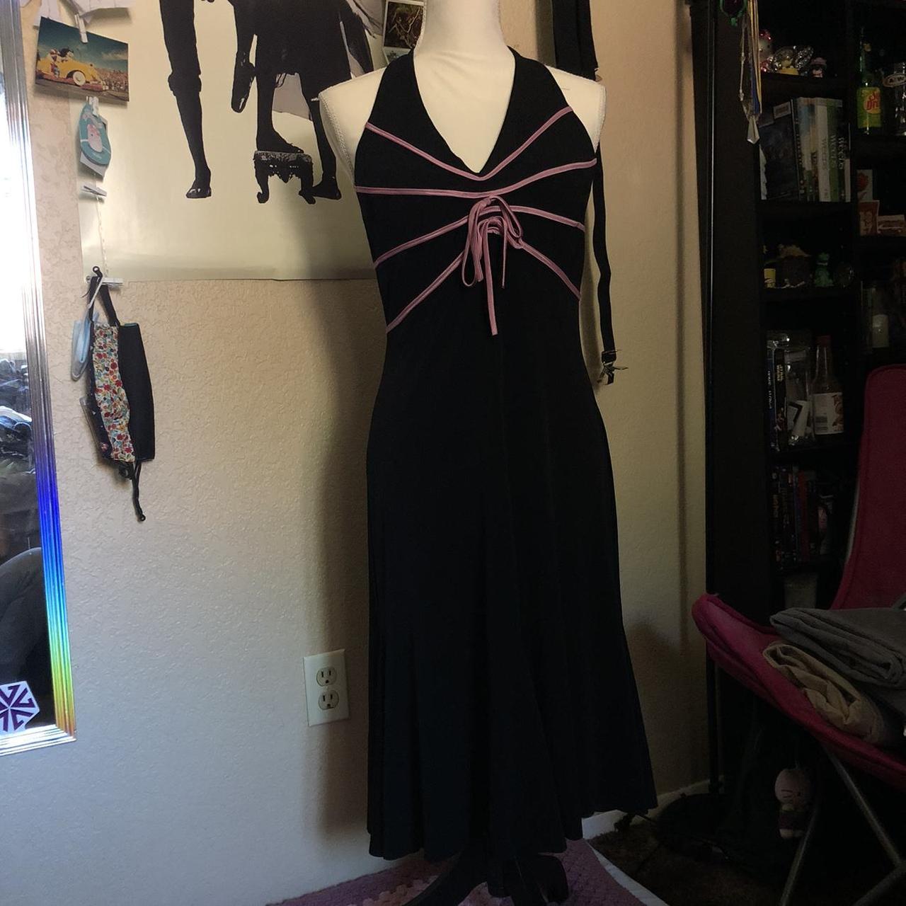 AGB Women's Black and Pink Dress
