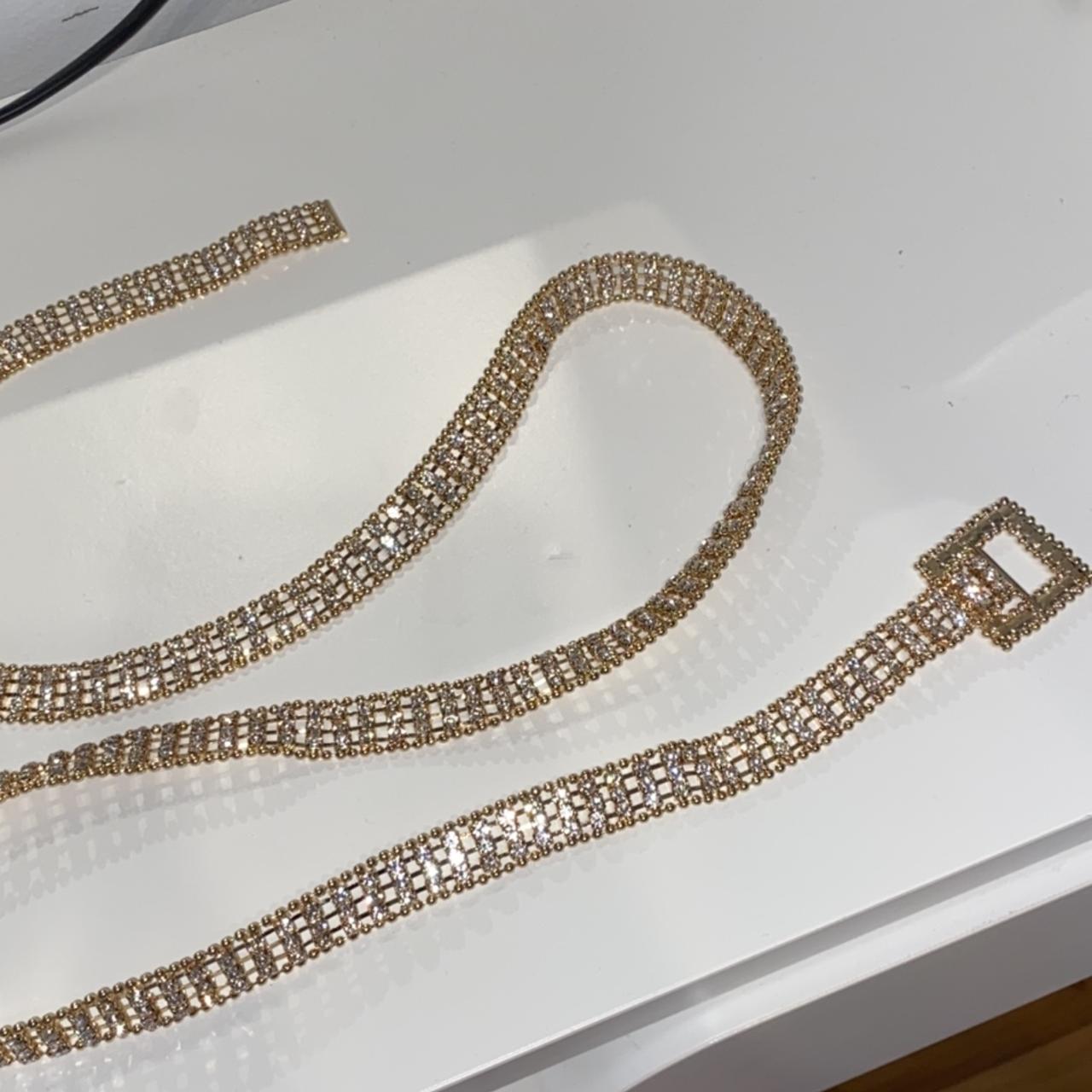gold sparkly belt