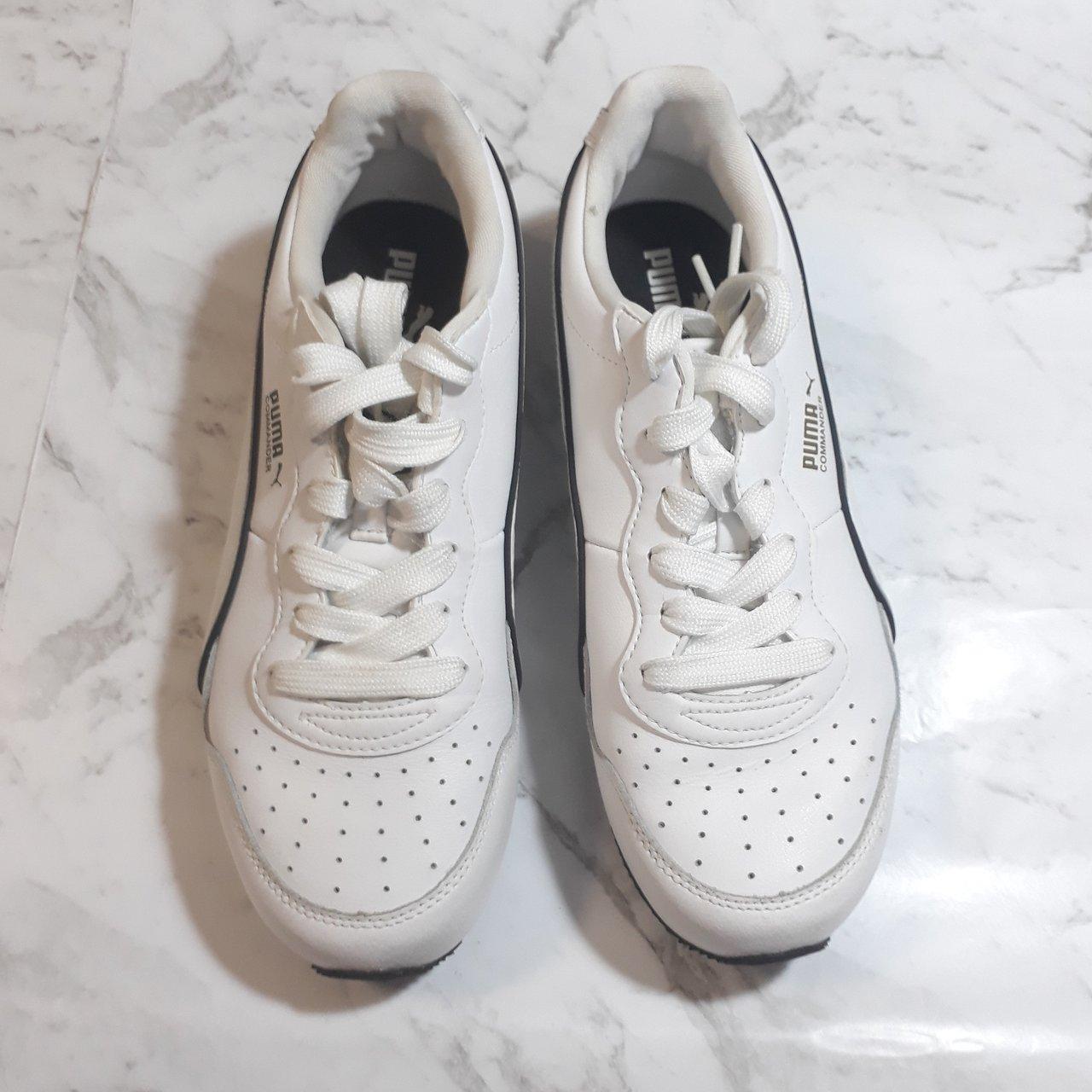 Near new Puma classic white sneakers Details - Near... - Depop