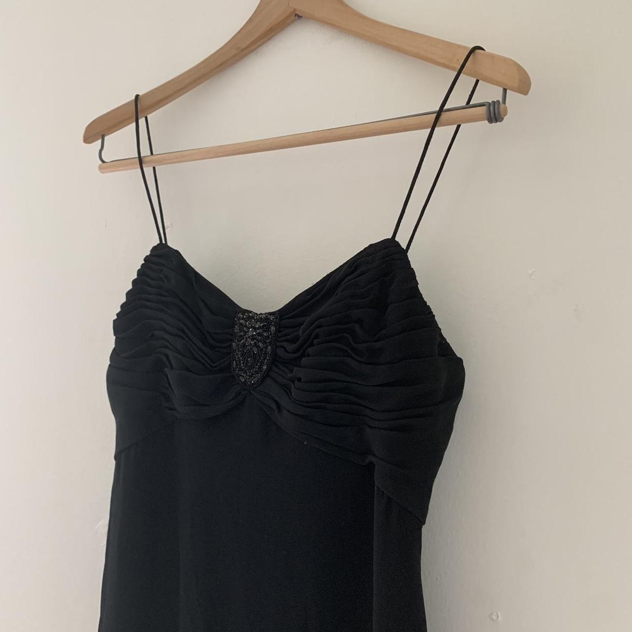 Stunning Vintage 90’s 100% Silk Beaded Black... - Depop