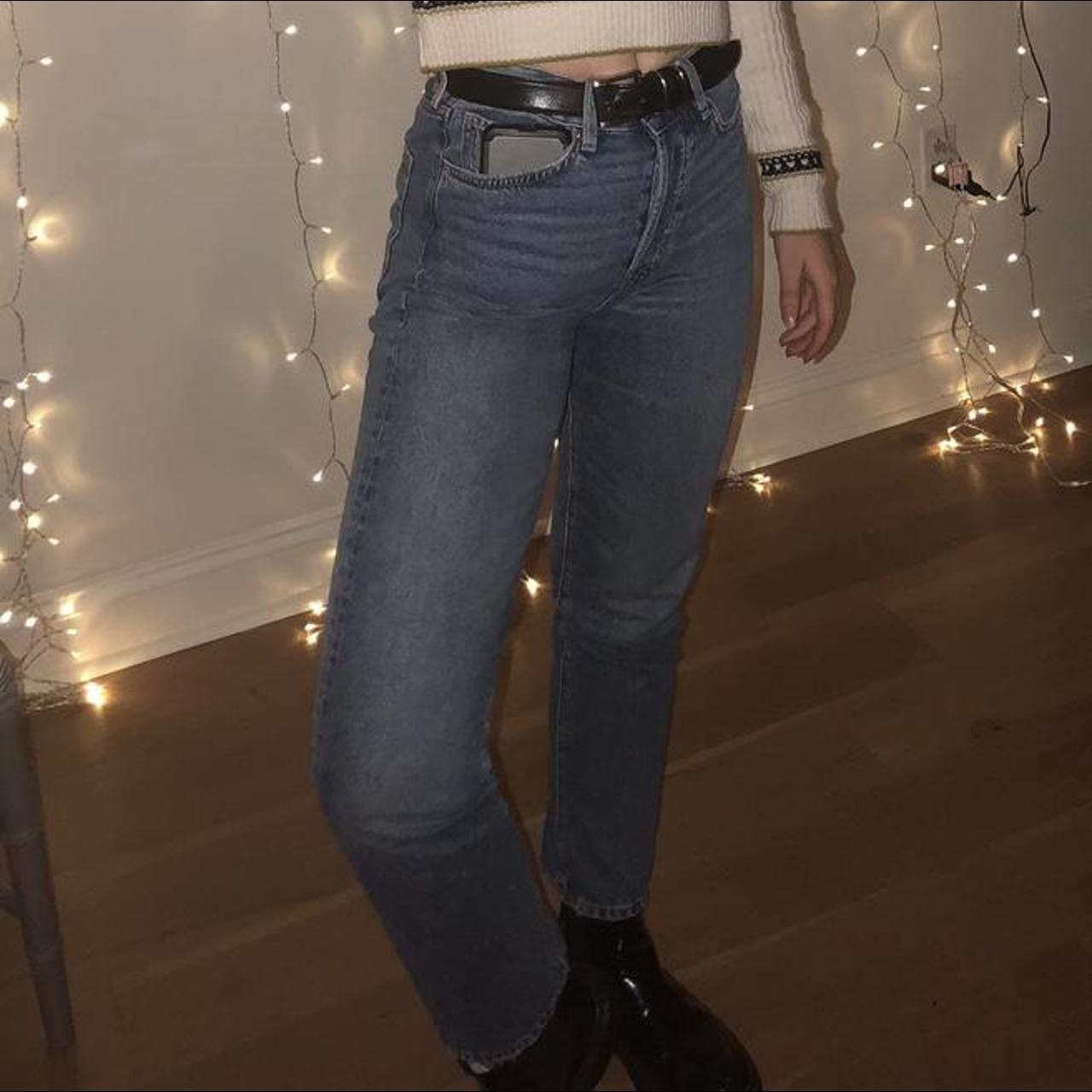 H&m button outlet fly jeans