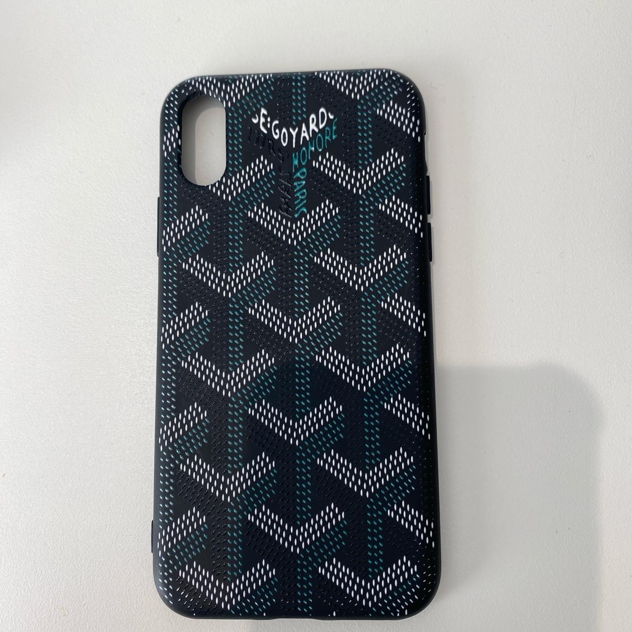 SE GOYARD IPHONE XS DESIGNER CASE Black with white