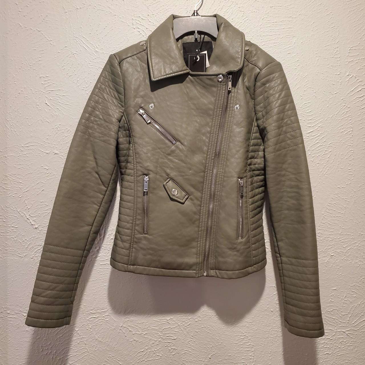 faux leather jacket cotton on