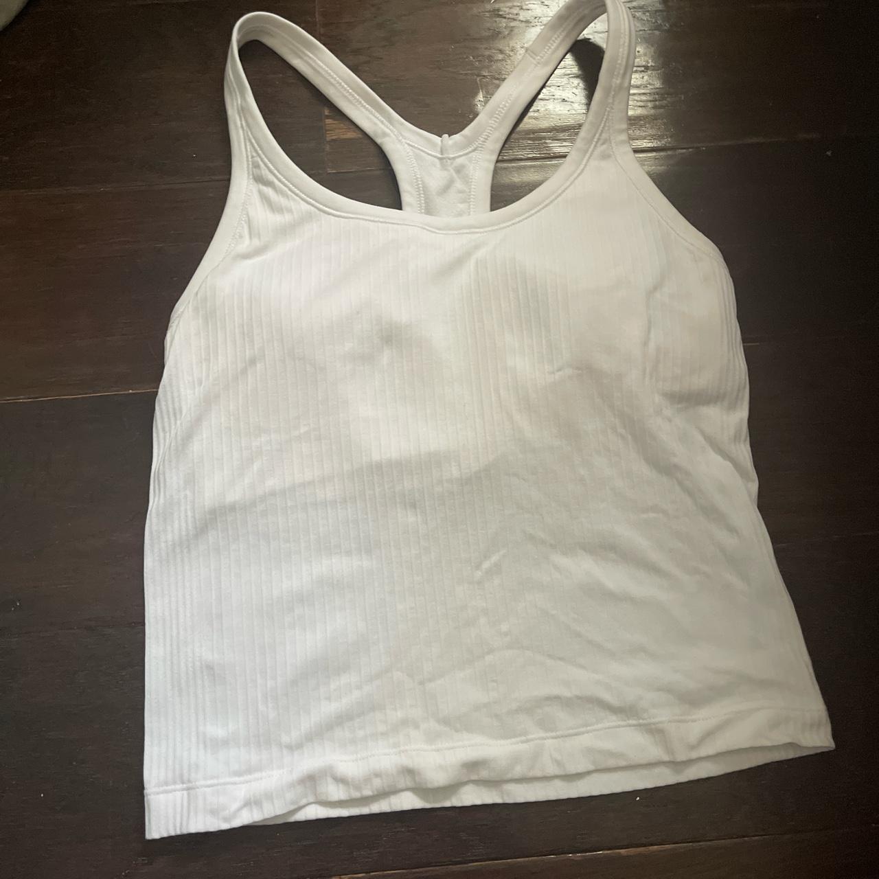 Lululemon ebb to street tank top in the color white... - Depop