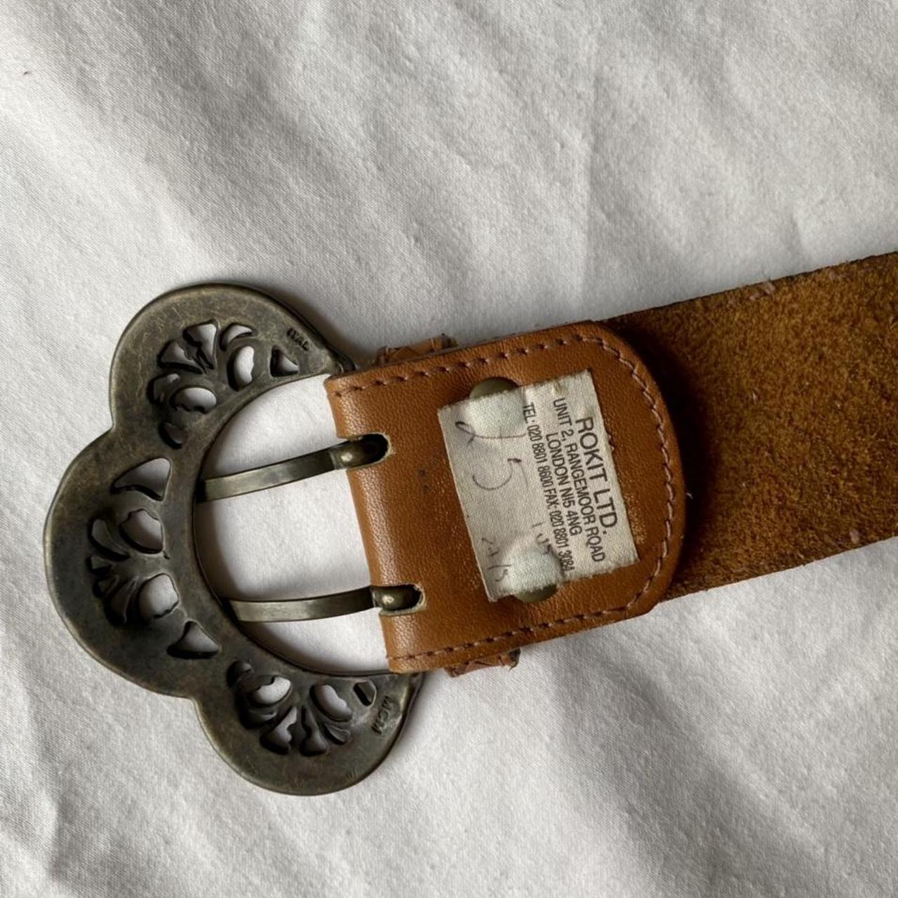 🤎 Vintage Suede Leather Belt 🤎 —> size not labelled... - Depop