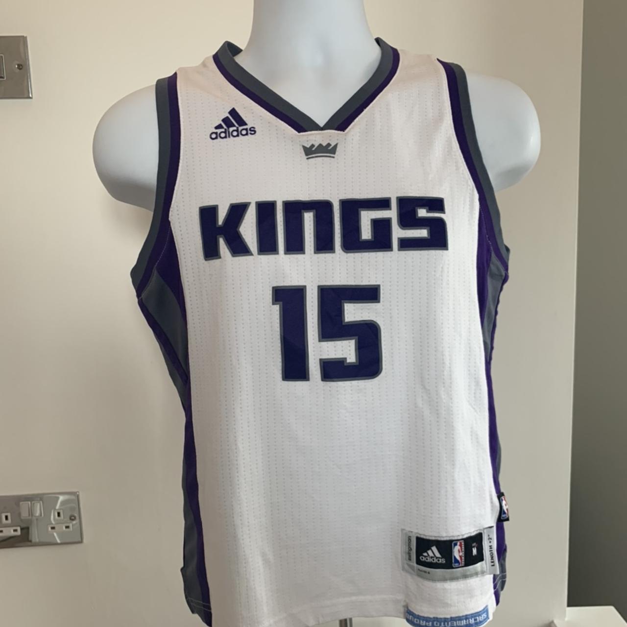 Sacramento kings adidas basketball jersey. Demarcus - Depop