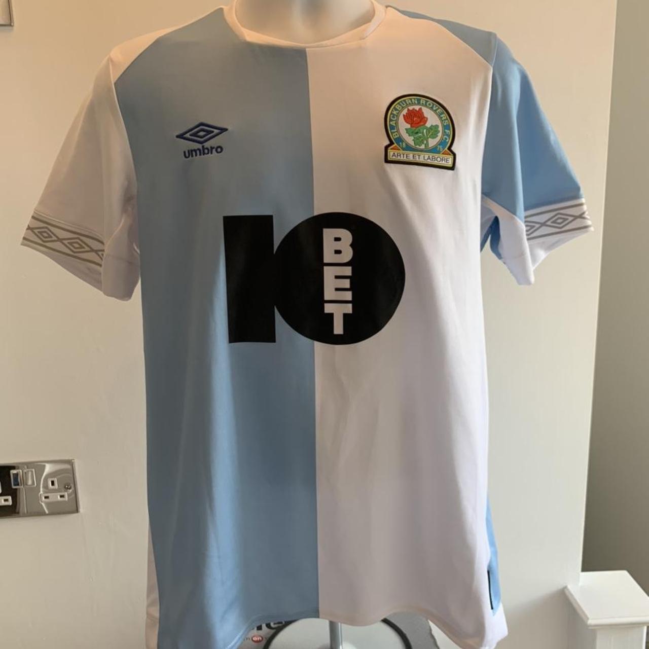 Blackburn rovers umbro home football shirt 2018-2019... - Depop