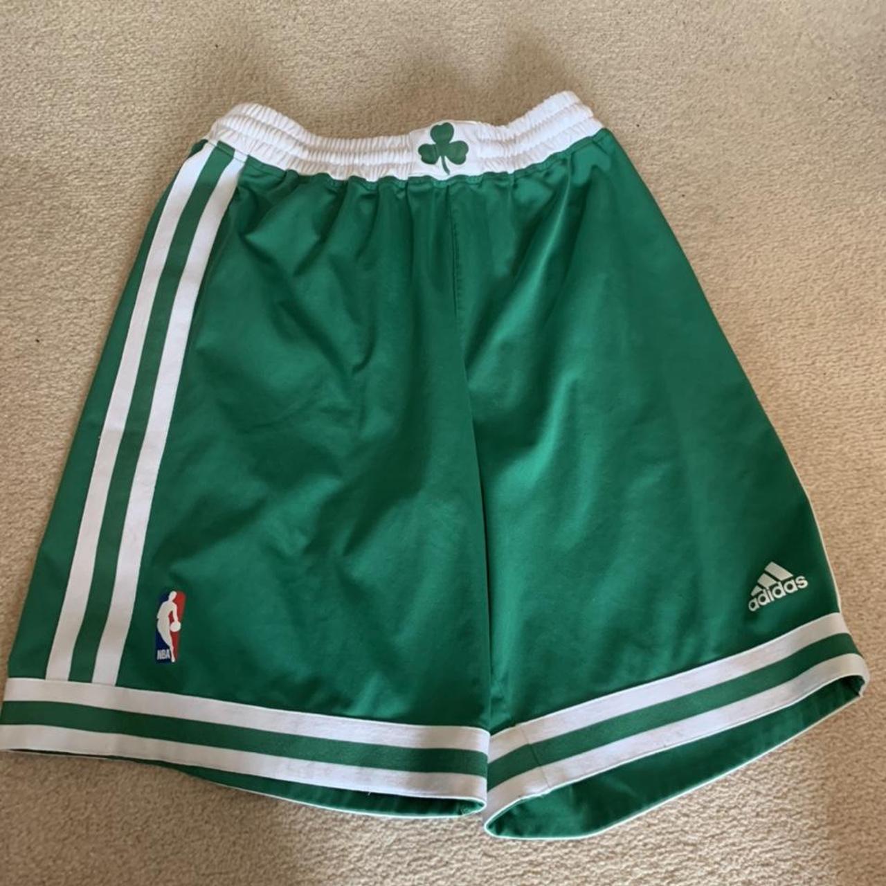 Boston Celtics adidas basketball shorts. Youth large... - Depop