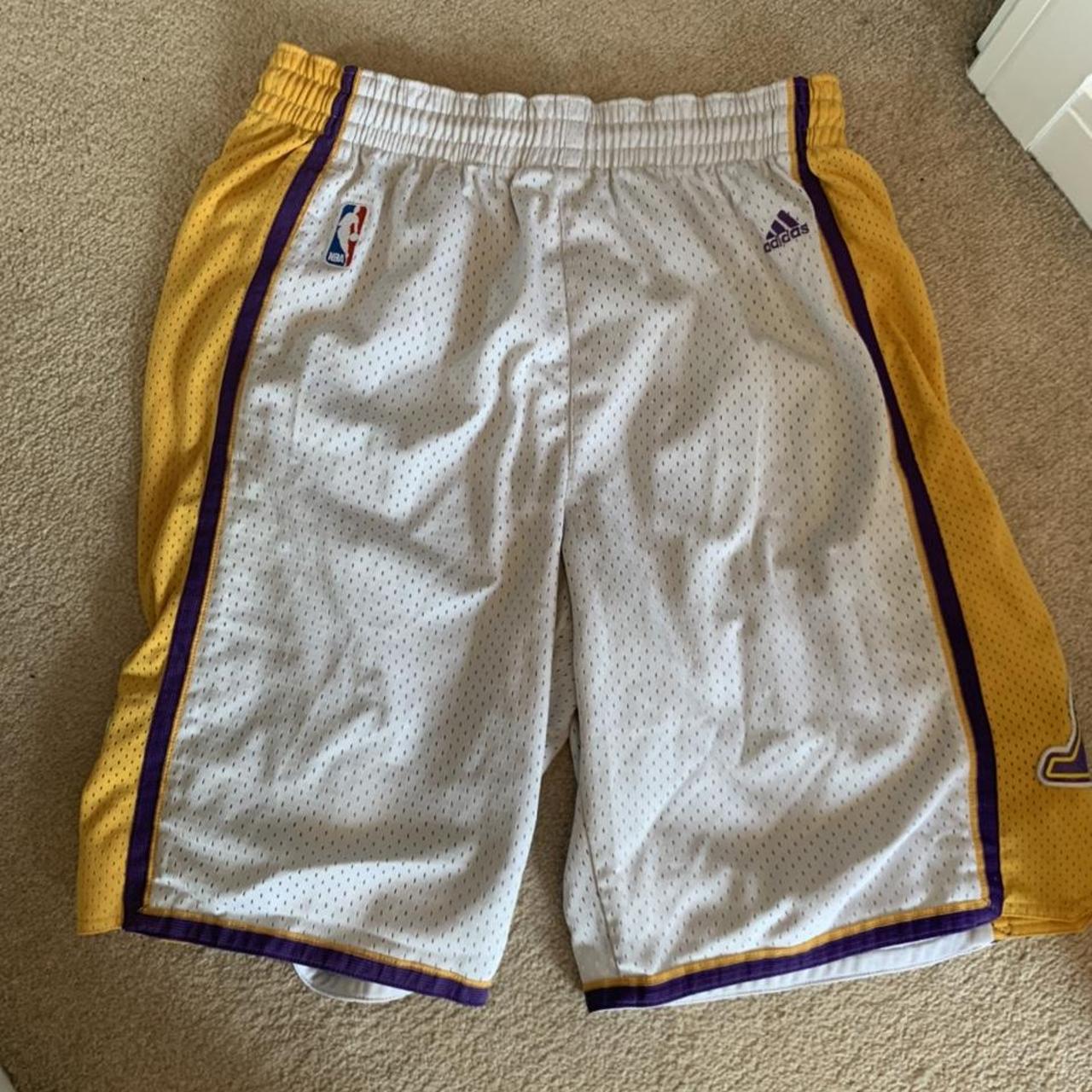 La lakers adidas basketball shorts. Mens xxl . Good... - Depop