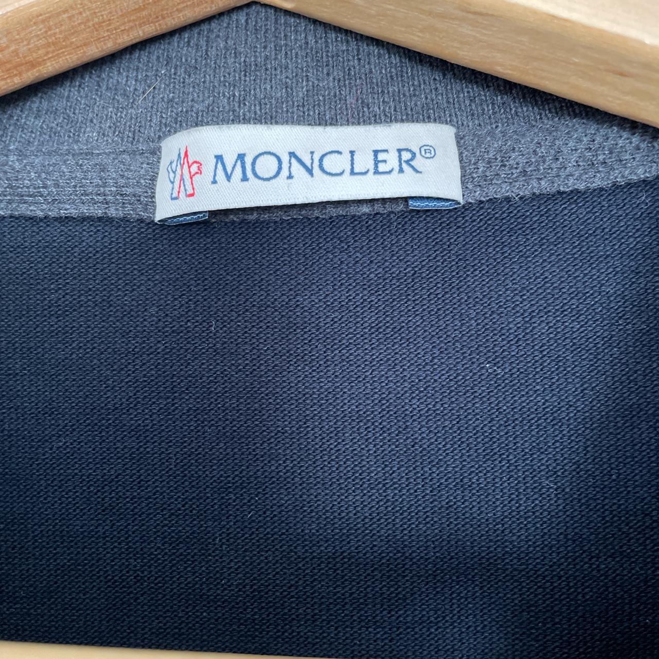 Moncler Polo Shirt in Navy/Grey Size XL #Moncler... - Depop