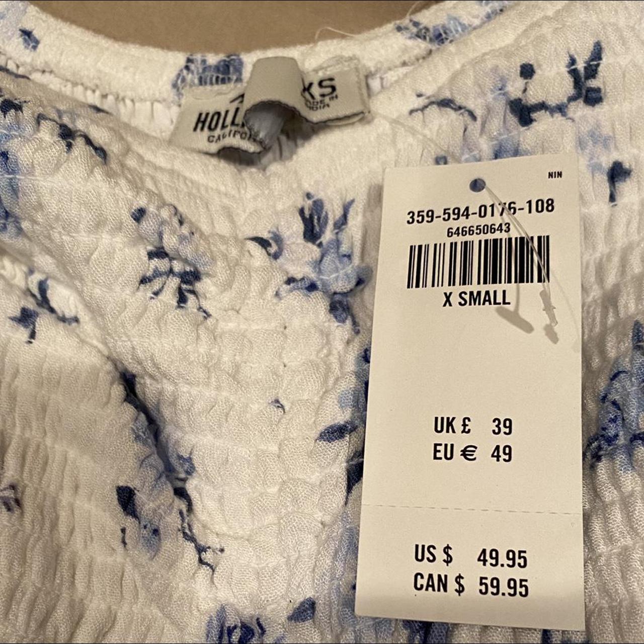 Hollister floral tied top Original price was around - Depop