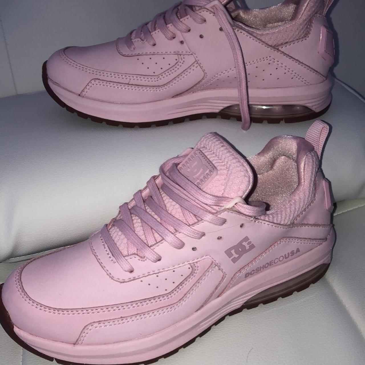 Brand New Pink DC sneakers Bought for $80 So cute... - Depop