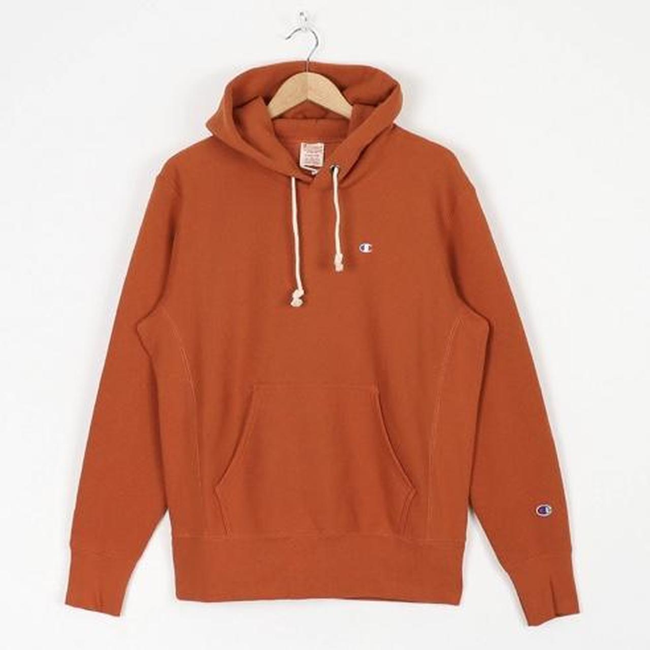 champion reverse weave hoodie burnt orange