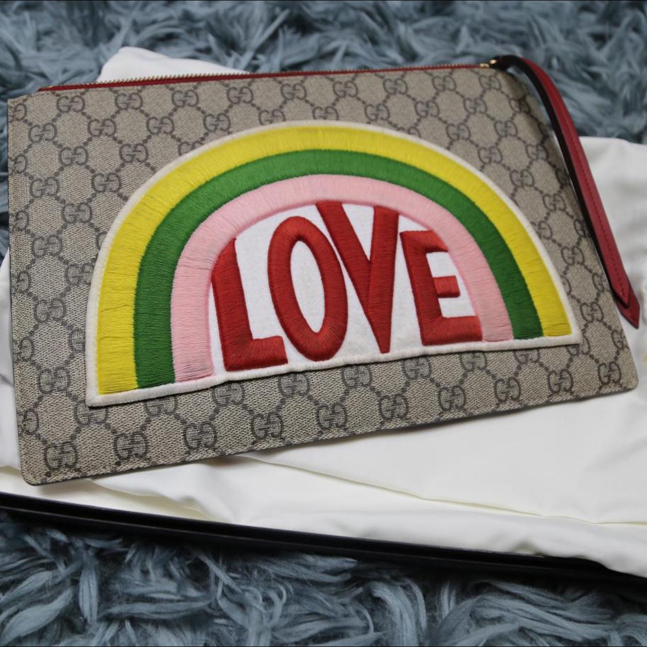 Boxy Love Rainbow Clutch Bag