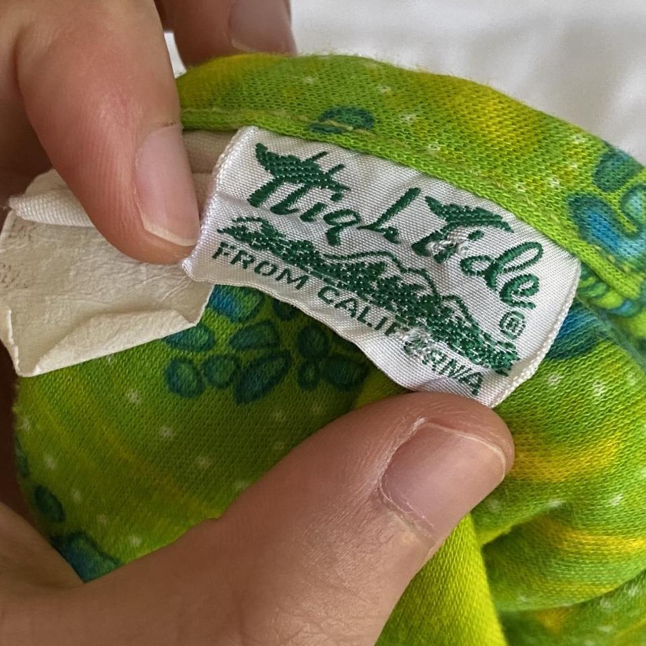 1960s green paisley bikini halter top size s so... Depop