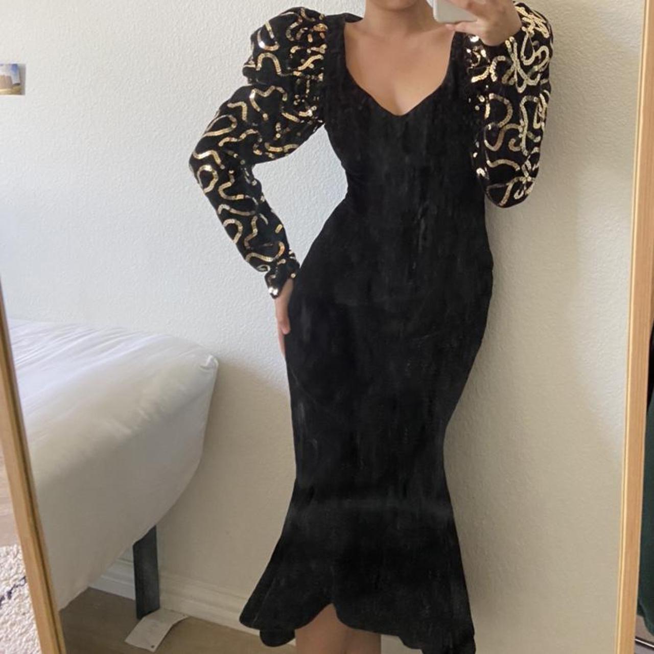Ameri VINTAGE VELOUR PUFF SLEEVE DRESS（Ameri VINTAGE VELOUR