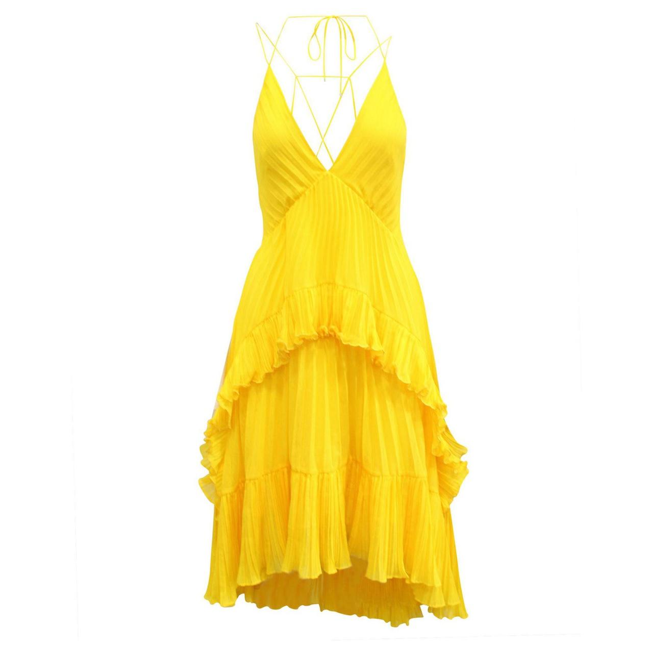 Halston heritage yellow outlet dress