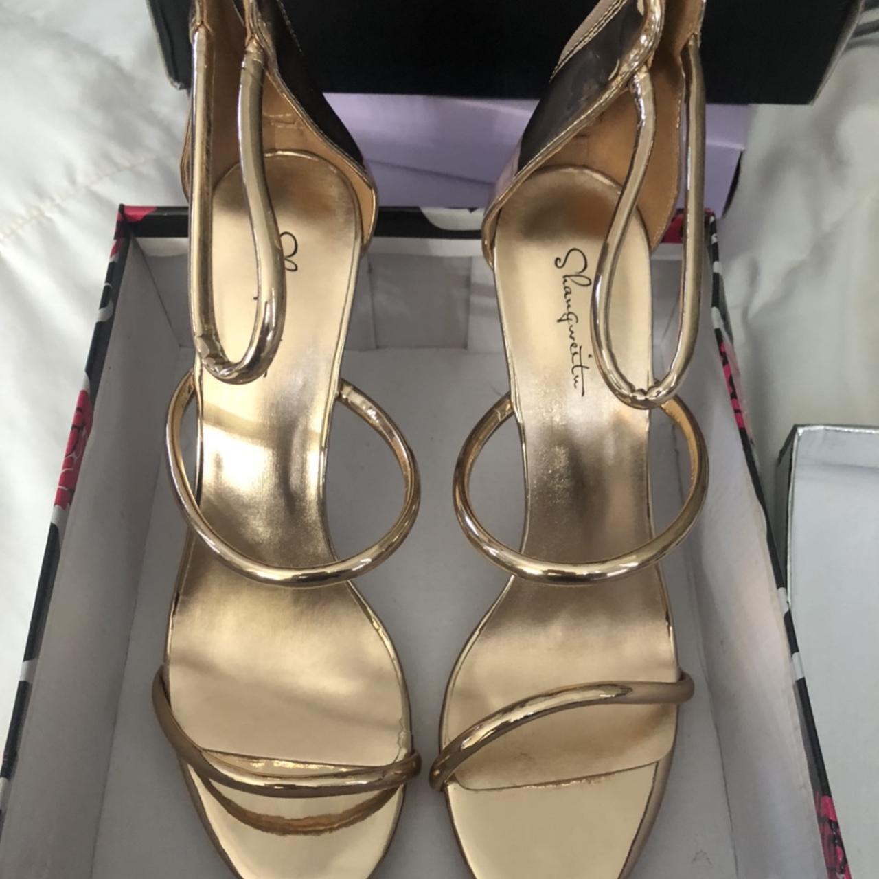 Gold heels from PLT Never worn Size 10 Free shipping - Depop