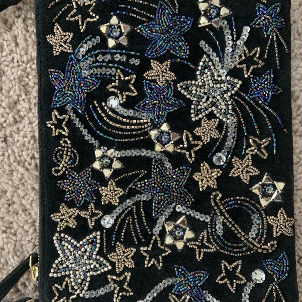 VELVET EMBROIDERED SEQUINED SLING BAG perfect... Depop