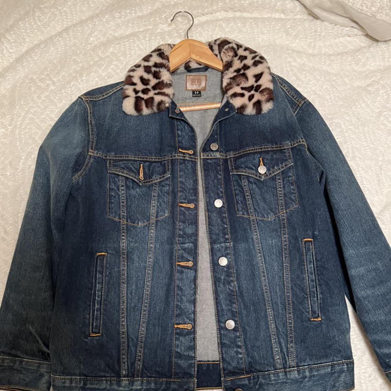 cheetah lined jean jacket