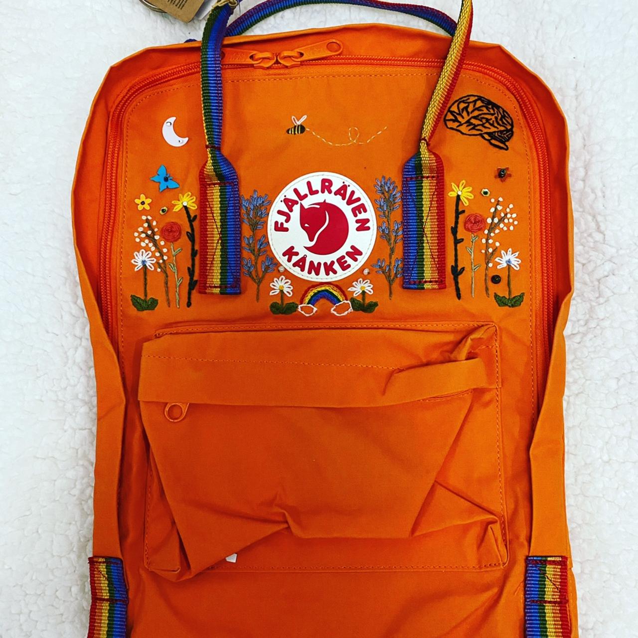 Embroidery Fjallraven Yellow Custom Embroidered Fjallraven Kanken