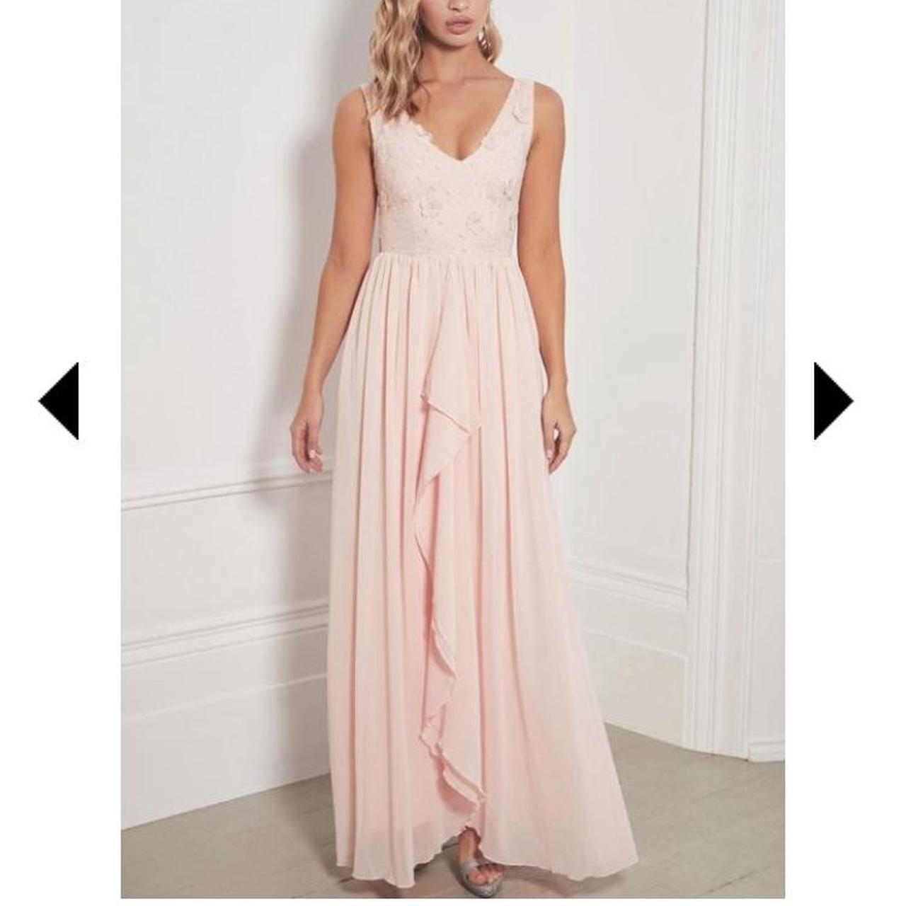 Long flowy blush outlet dress