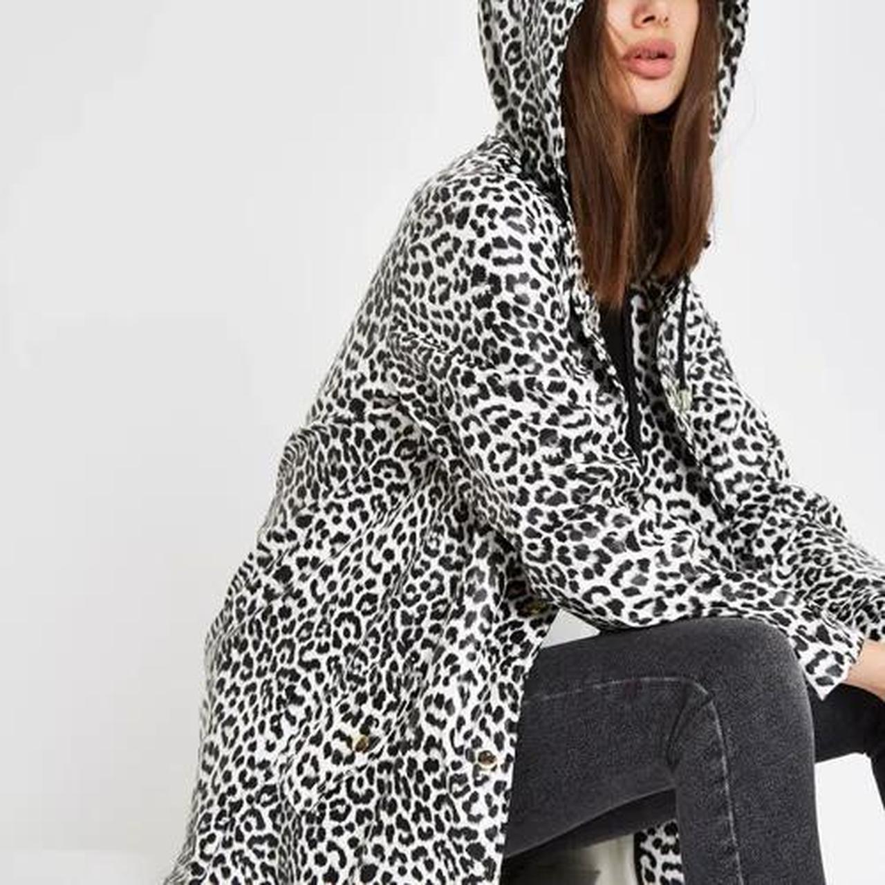 leopard waterproof coat