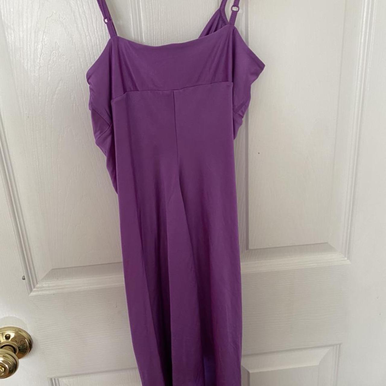 purple armani slip dress so cute and in great... - Depop