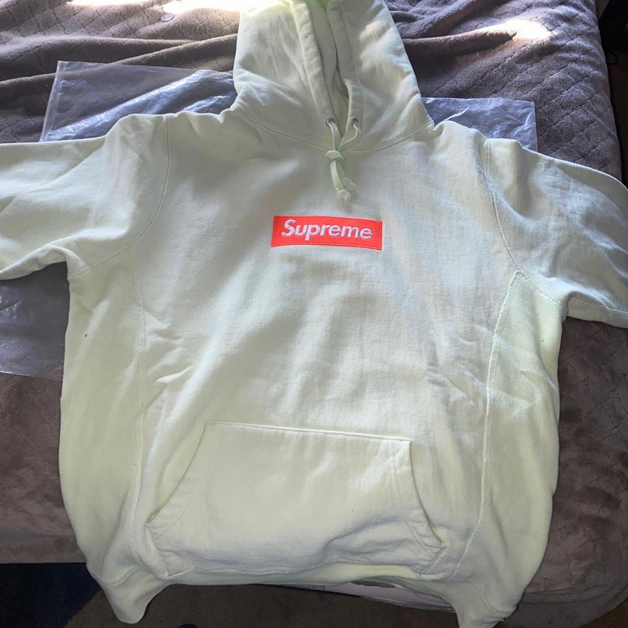 supreme neon green hoodie