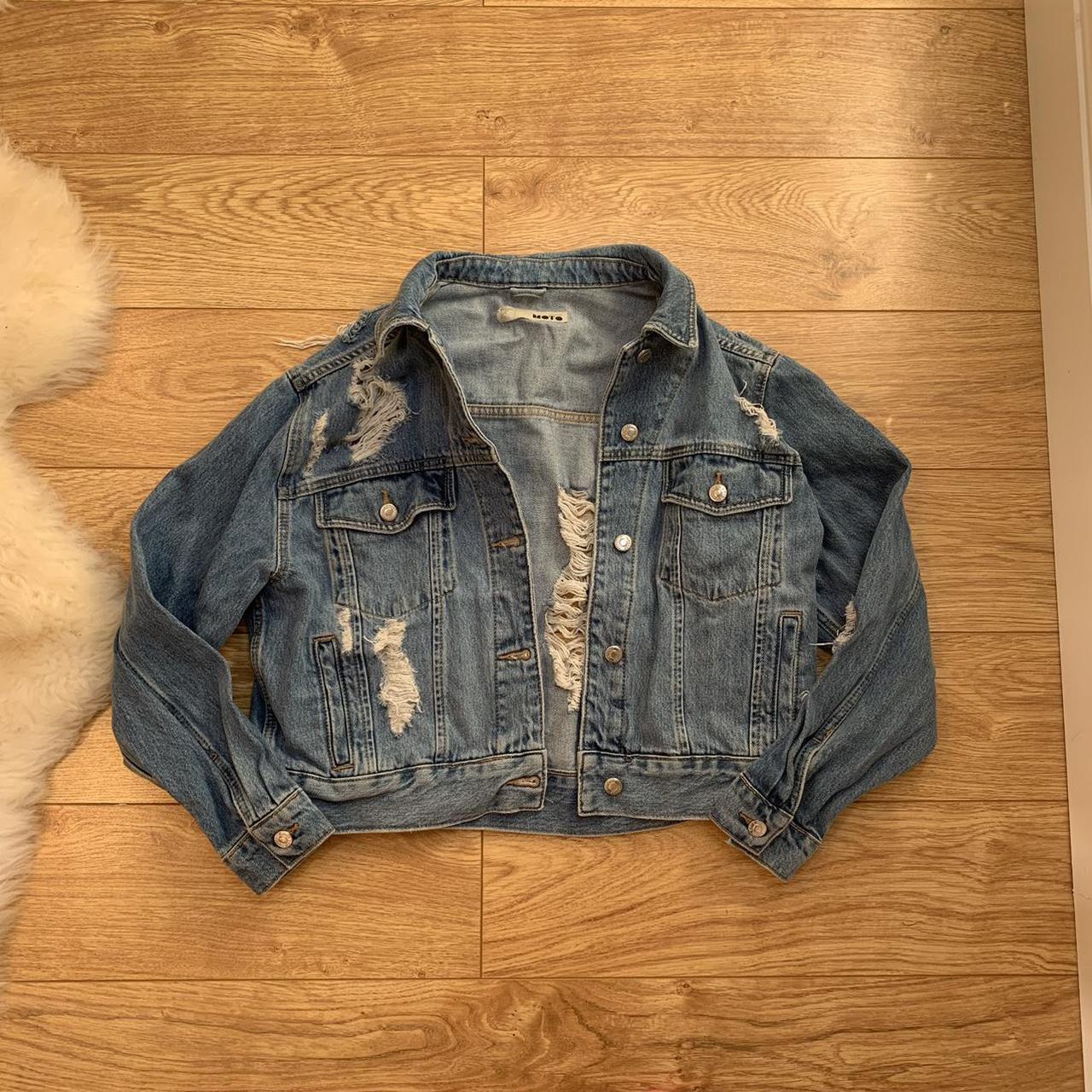 Topshop ripped denim on sale jacket