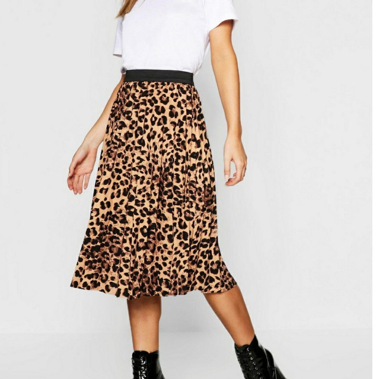 Leopard print skirt outlet size 20