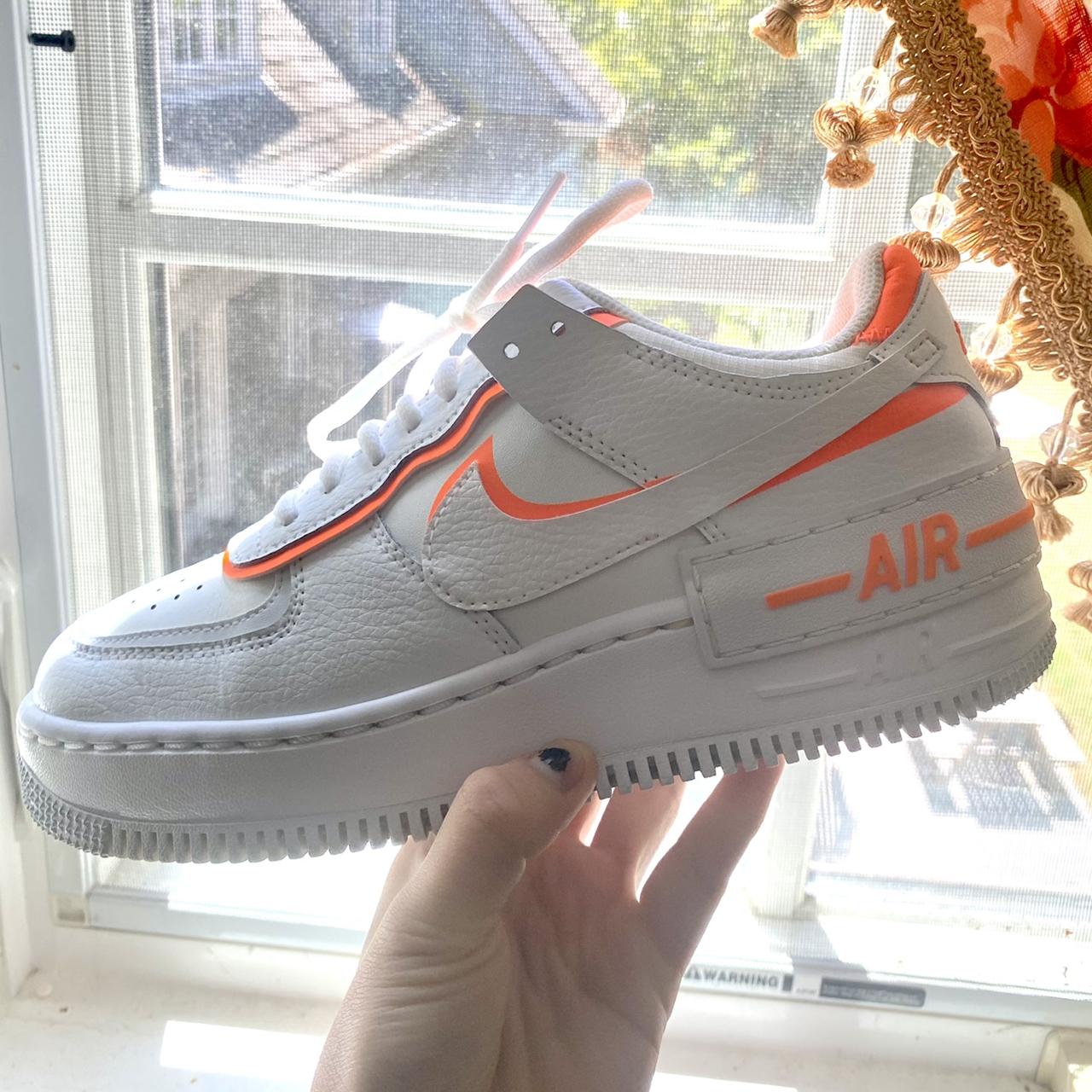 Nike women's air force outlet 1 shadow white/total orange